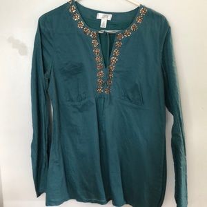 LOFT blouse with beads